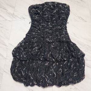 Lace Floral Black Dress